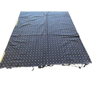 Joan Kessler For Concord Fabrics Inc. Cotton Vintage Fabric Navy/Tan 4.5 yards